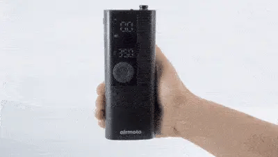 Battery-powered pump inflates tires on cars and bikes without cords or manual pumping