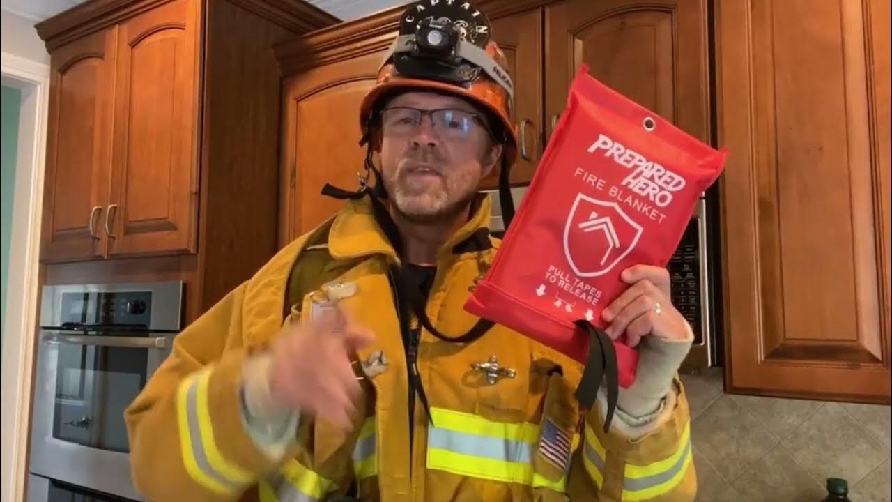 A blanket extinguishes small fires without a mess